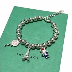 ✨Tiffany & Co. Bead Charm Bracelet Lollipop Eiffel Tower